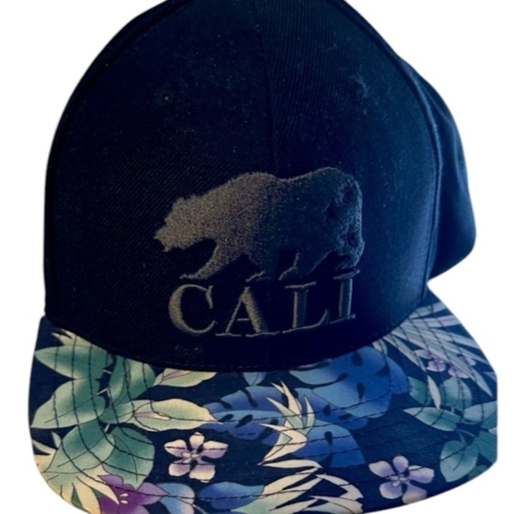 Black and Blue Floral Cap